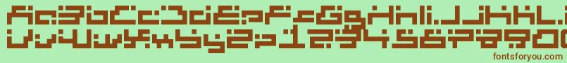 フォントfluctuate prediction – 緑の背景に茶色のフォント