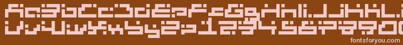 フォントfluctuate prediction – 茶色の背景にピンクのフォント