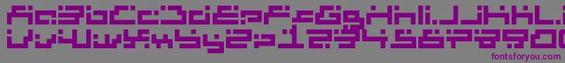 フォントfluctuate prediction – 紫色のフォント、灰色の背景