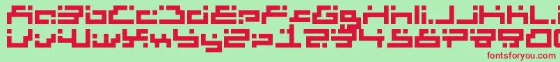 fluctuate prediction Font – Red Fonts on Green Background