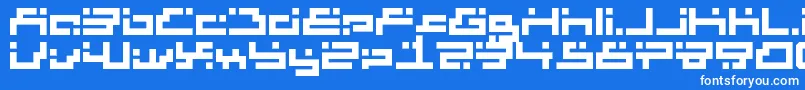 fluctuate prediction Font – White Fonts on Blue Background