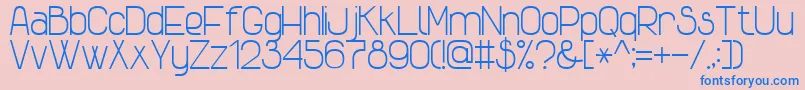 AdvancedSansSerif7 Font – Blue Fonts on Pink Background