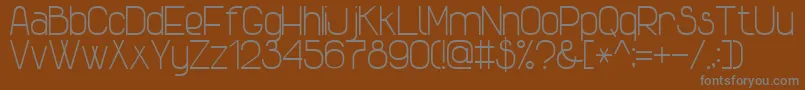 AdvancedSansSerif7 Font – Gray Fonts on Brown Background
