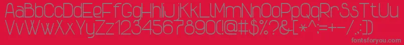 AdvancedSansSerif7 Font – Gray Fonts on Red Background