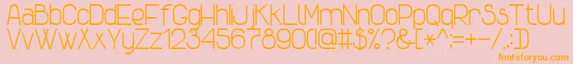 AdvancedSansSerif7 Font – Orange Fonts on Pink Background