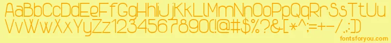 AdvancedSansSerif7 Font – Orange Fonts on Yellow Background