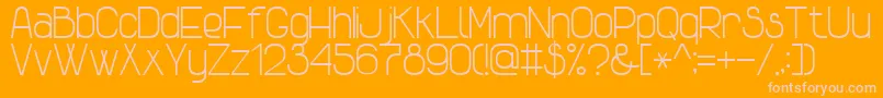 AdvancedSansSerif7 Font – Pink Fonts on Orange Background