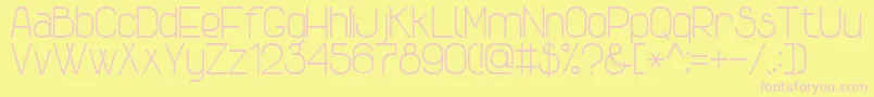 AdvancedSansSerif7 Font – Pink Fonts on Yellow Background