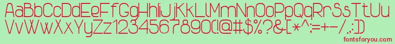 AdvancedSansSerif7 Font – Red Fonts on Green Background