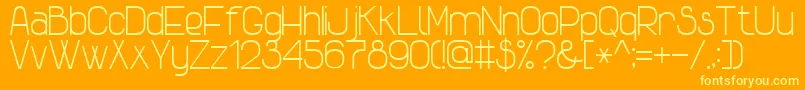 AdvancedSansSerif7 Font – Yellow Fonts on Orange Background