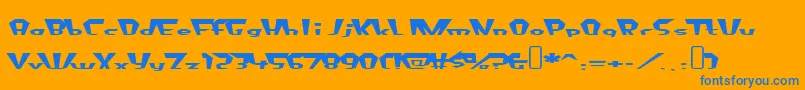 fluoride beings Font – Blue Fonts on Orange Background