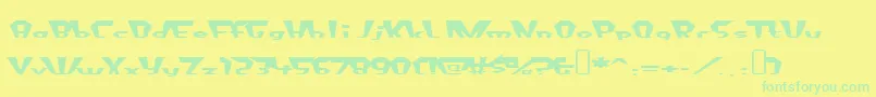 fluoride beings Font – Green Fonts on Yellow Background