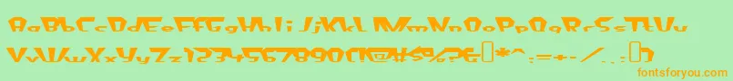 fluoride beings Font – Orange Fonts on Green Background