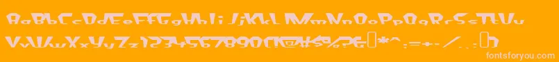 fluoride beings Font – Pink Fonts on Orange Background