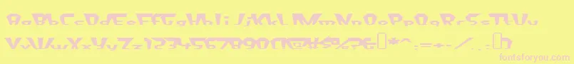 fluoride beings Font – Pink Fonts on Yellow Background