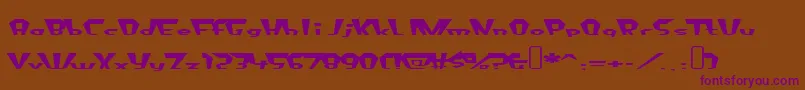 fluoride beings Font – Purple Fonts on Brown Background