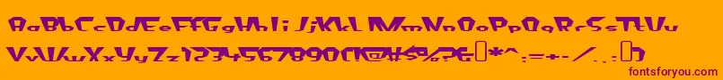 fluoride beings Font – Purple Fonts on Orange Background