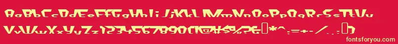 fluoride beings Font – Yellow Fonts on Red Background