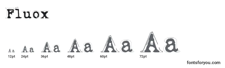Размеры шрифта Fluox    (126911)
