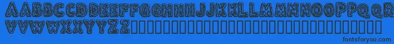 FLUXC    Font – Black Fonts on Blue Background