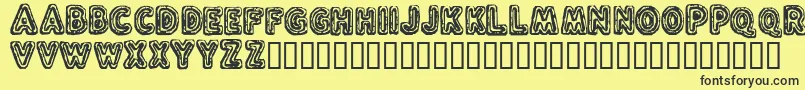 FLUXC    Font – Black Fonts on Yellow Background