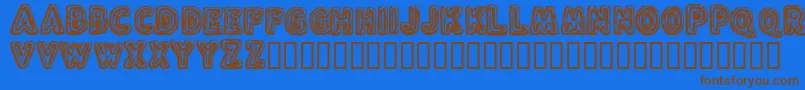 FLUXC    Font – Brown Fonts on Blue Background