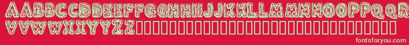 FLUXC    Font – Green Fonts on Red Background