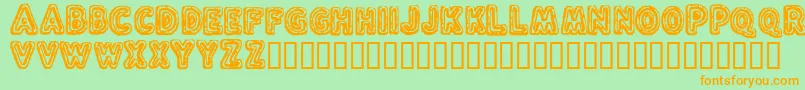FLUXC    Font – Orange Fonts on Green Background