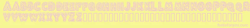 FLUXC    Font – Pink Fonts on Yellow Background