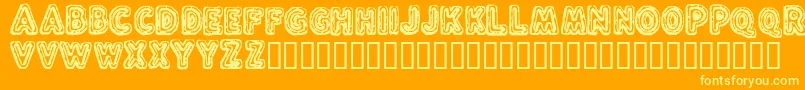 FLUXC    Font – Yellow Fonts on Orange Background