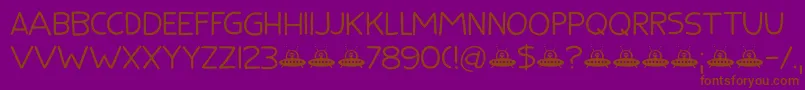 Flying Saucer DEMO Font – Brown Fonts on Purple Background