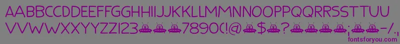 Flying Saucer DEMO Font – Purple Fonts on Gray Background