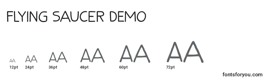 Flying Saucer DEMO Font Sizes
