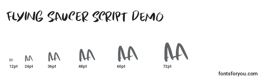 Flying Saucer Script DEMO Font Sizes