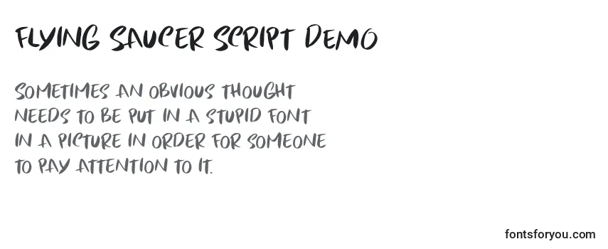 Flying Saucer Script DEMO フォントのレビュー