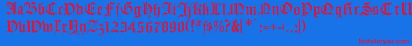 FlyingHollander Font – Red Fonts on Blue Background