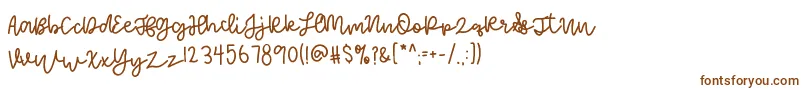 Шрифт FoamyDessert – коричневые шрифты на белом фоне