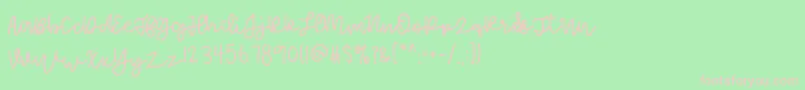 FoamyDessert Font – Pink Fonts on Green Background