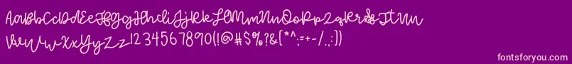 FoamyDessert Font – Pink Fonts on Purple Background