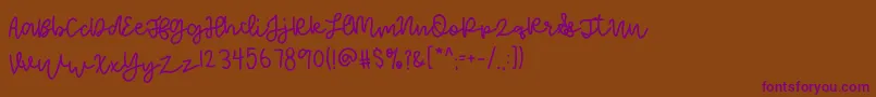 FoamyDessert Font – Purple Fonts on Brown Background