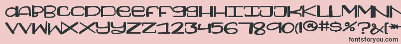 FoamyDessertPRINT Font – Black Fonts on Pink Background