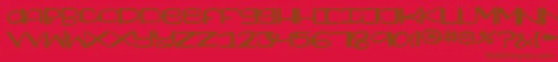 FoamyDessertPRINT Font – Brown Fonts on Red Background
