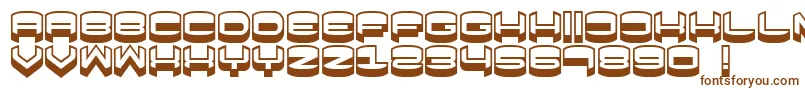 Шрифт Focused – коричневые шрифты на белом фоне