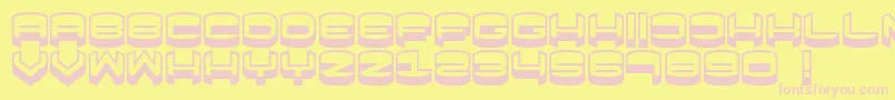 Focused-fontti – vaaleanpunaiset fontit keltaisella taustalla