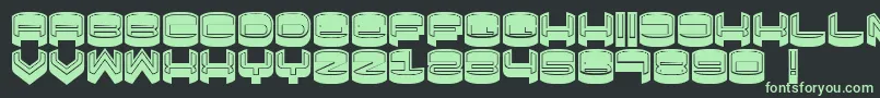 FocusedFilled Font – Green Fonts on Black Background