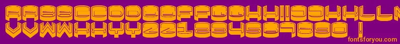 FocusedFilled Font – Orange Fonts on Purple Background