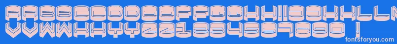 FocusedFilled Font – Pink Fonts on Blue Background