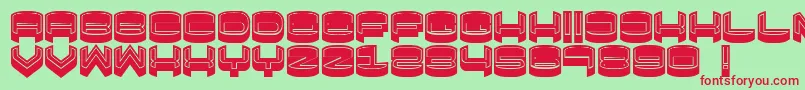 FocusedFilled Font – Red Fonts on Green Background
