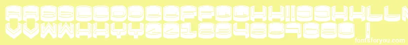 Fonte FocusedFilled – fontes brancas em um fundo amarelo