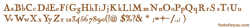 Шрифт FogleHunter FREE FOR PERSONAL USE ONLY – коричневые шрифты на белом фоне